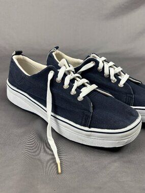 Balloons Women's Size 9.5 Blue Comfort Sneaker Lace Up Low Top Canvas Shoe